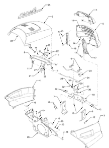 Part Location Diagram of 731-3227 Cub Cadet Mount, Side Panel/Grille Rh
